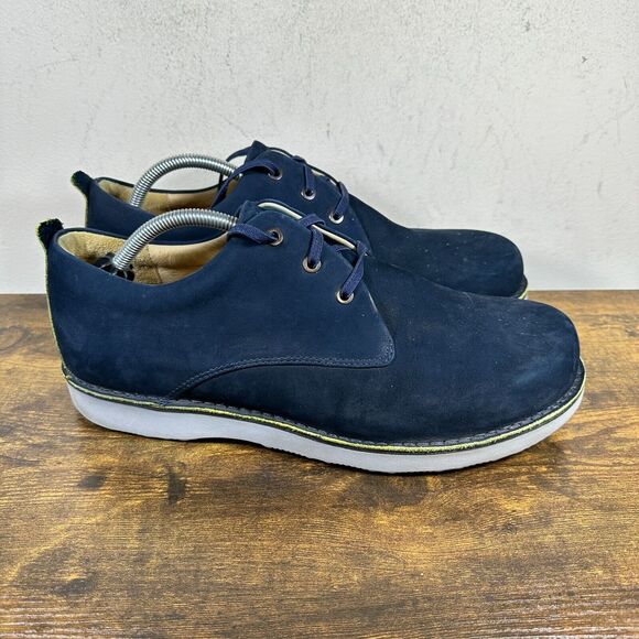 Samuel Hubbard Vibram Nubuck Derby Blue Gray Shoes M1100-016 Men's 11.5 - Picture 1 of 7